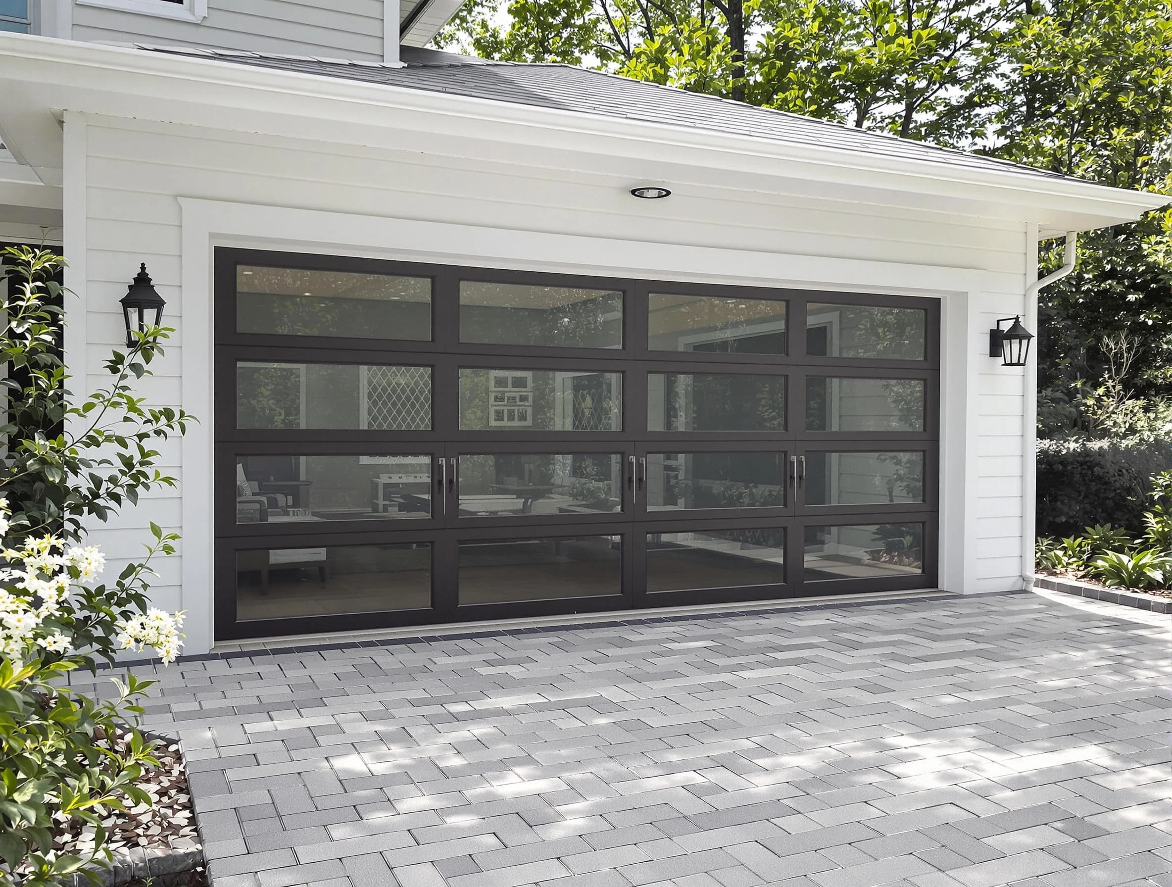 Adams Garage Door Repair design specialist presenting custom garage door options to Adams homeowner