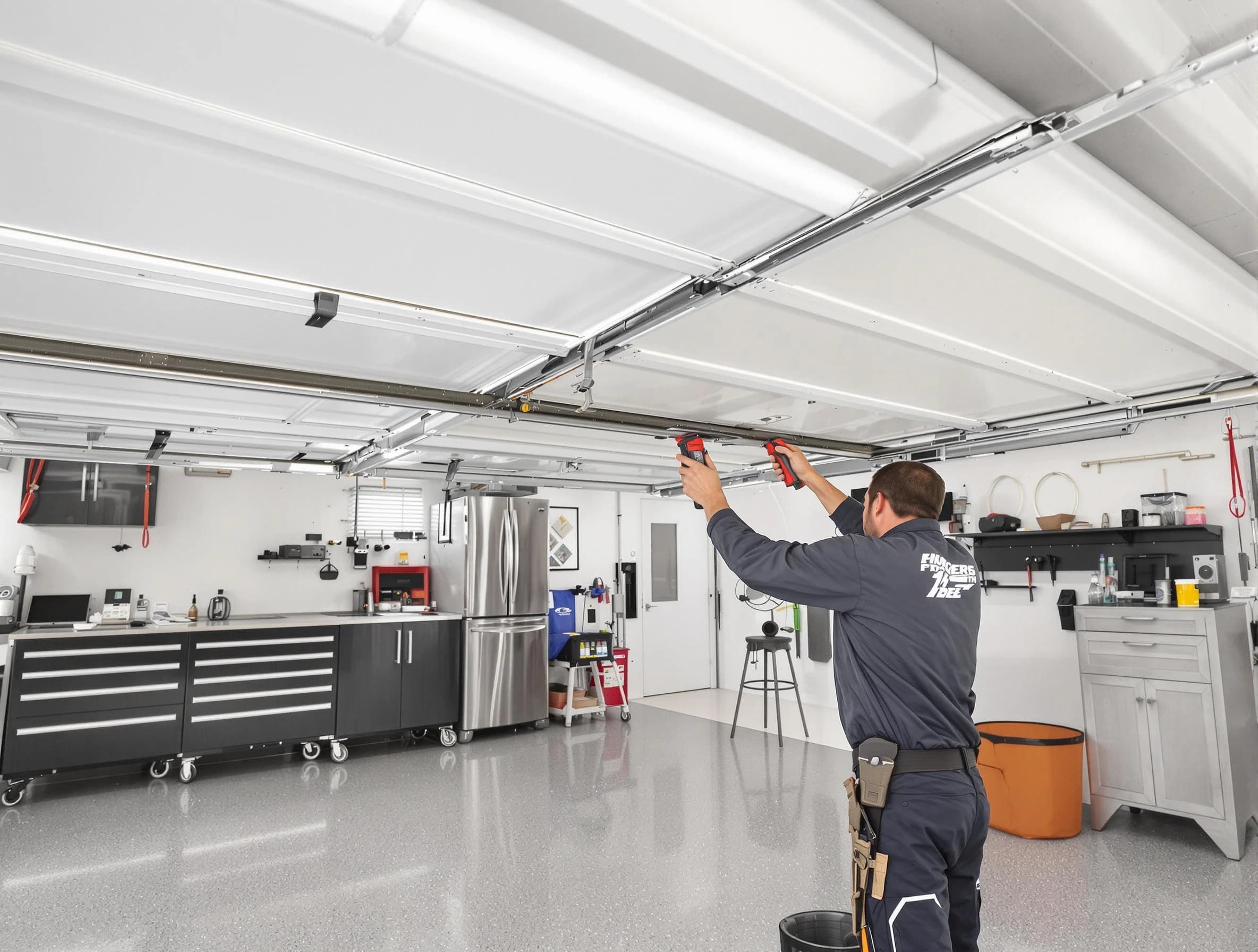 Overhead garage door repair service by Adams Garage Door Repair in Adams