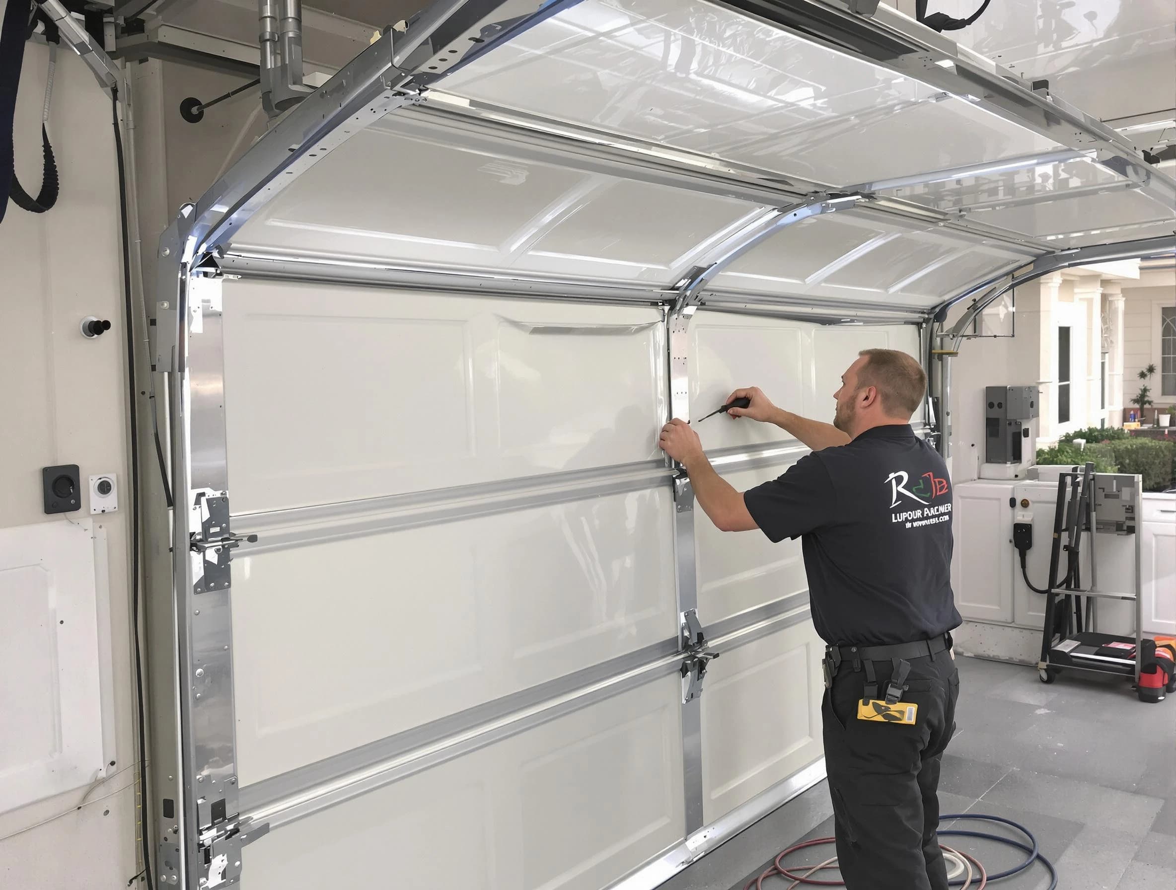Adams Garage Door Repair professional performing panel repair in Adams