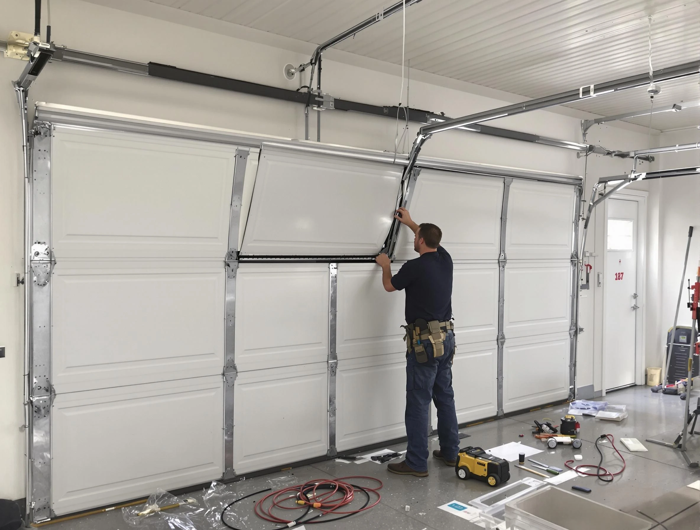 Garage Door Section Replacement in Adams