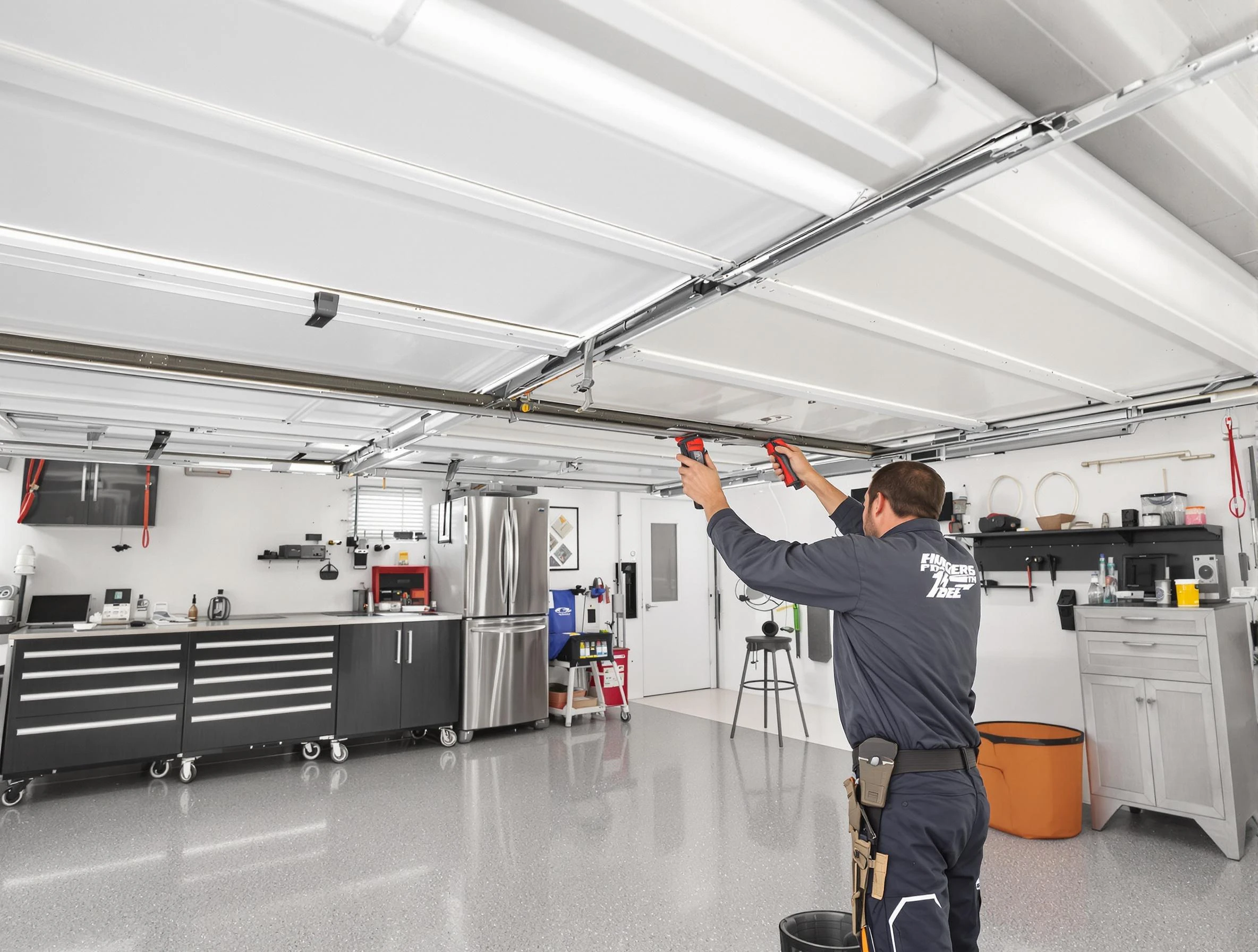 Overhead garage door repair service by Adams Garage Door Repair in Adams
