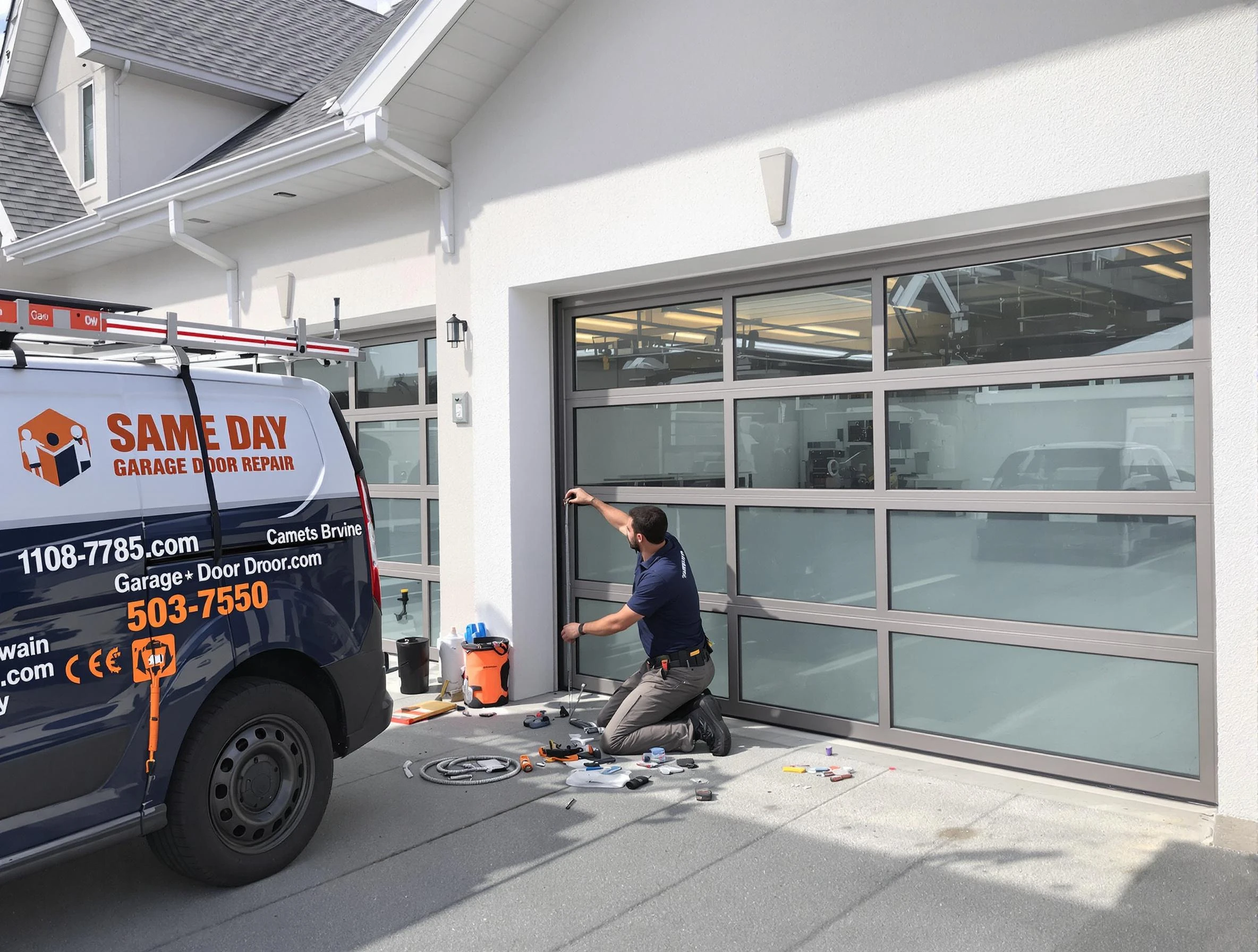 Same-day garage door repair service by Adams Garage Door Repair in Adams